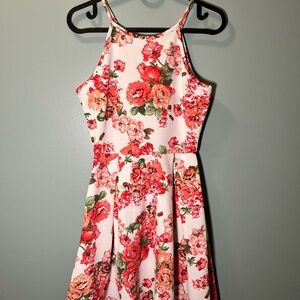 floral print sleeveless dress